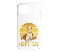 Custodia per iPhone 16 Pro Max Hope Cat Cornish Rex nastro giallo supporto per il cancro infantile