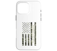 Custodia per iPhone 16 Pro Max Hormuz Patrol American Flag Camouflage USA Distressed