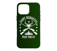 Custodia per iPhone 16 Pro Max Hubert Hubertus Patrono dei Cacciatori Attrezzatura per fucili da caccia