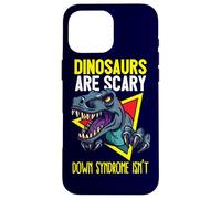 Custodia per iPhone 16 Pro Max I dinosauri sono spaventosi La sindrome di Down non lo è - T-Rex Dino