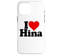 Custodia per iPhone 16 Pro Max I LOVE HEART HINA NOME SU UN TEE