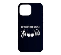 Custodia per iPhone 16 Pro Max I miei bisogni sono semplici pesca subacquea bikini birra oceano design