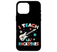 Custodia per iPhone 16 Pro Max I Teach Lil' Rockstars, Insegnante di musica rock, Guitar Band