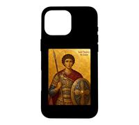 Custodia per iPhone 16 Pro Max Icona ortodossa di San Teodoro il Soldato