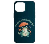 Custodia per iPhone 16 Pro Max I'd Stand in the Rain With You Frog Cute Frog Umbrella Love