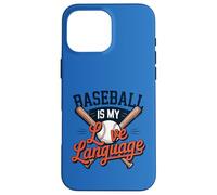Custodia per iPhone 16 Pro Max Il baseball è il mio amore Linguaggio Fan Giocatore Coach Amante dello sport