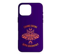 Custodia per iPhone 16 Pro Max Il cambiamento inizia con il disagio Morte Falena Grunge Alternativa