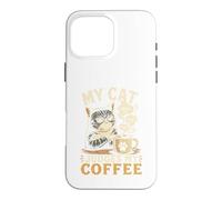 Custodia per iPhone 16 Pro Max Il Mio Gatto Giudica Il Mio Caffè Rituale Mattutino Club