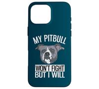 Custodia per iPhone 16 Pro Max Il mio Pitbull non combatterà ma io sarò American Pitbull Terrier