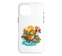 Custodia per iPhone 16 Pro Max Il topo muschiato salva il cappello da sole di Pond Ripple