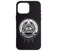 Custodia per iPhone 16 Pro Max illuminati tutti gli occhi vedenti cospirazione illusione piramide