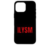 Custodia per iPhone 16 Pro Max ILYSM Retro 80s Text Slang Significativo Design Minimale