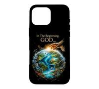Custodia per iPhone 16 Pro Max In The Beginning GOD... Earth Genesis 1:1 Bible Verse Nature