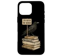Custodia per iPhone 16 Pro Max In With The Banned Books Crow Book Lover Bibliophile Reading