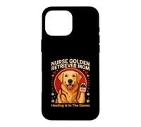 Custodia per iPhone 16 Pro Max Infermiera Golden Retriever Mamma Guarigione è Nei Geni