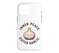 Custodia per iPhone 16 Pro Max Inner Peace Outer Aglio Divertente Amante Dell'aglio