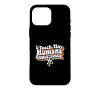 Custodia per iPhone 16 Pro Max Insegno a piccoli esseri umani su Gesù VBS Squad Christian Teacher