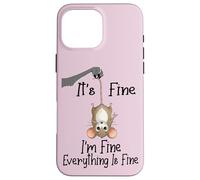 Custodia per iPhone 16 Pro Max It's fine I'm fine everything is fine funny Cute Mouse Rat