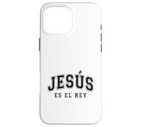 Custodia per iPhone 16 Pro Max Jesus Es El Re'y Cristiana Fe Religiosa Regalo