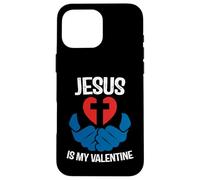 Custodia per iPhone 16 Pro Max Jesus is My Valentine Funny Valentines Loves Christ Love Day