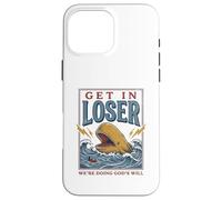 Custodia per iPhone 16 Pro Max Jonah and the Whale Funny Christian Bible Story God