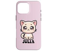 Custodia per iPhone 16 Pro Max Julia - Simpatico gattino per ragazze, nome Julia
