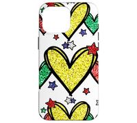 Custodia per iPhone 16 Pro Max Juneteenth Graphic For Black Women Red Yellow Green Heart