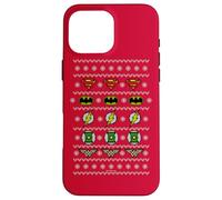 Custodia per iPhone 16 Pro Max Justice League Justice Shields Christmas Sweater