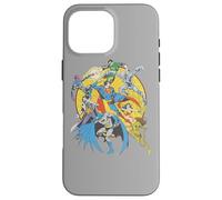 Custodia per iPhone 16 Pro Max Justice League Spin Circle Fight