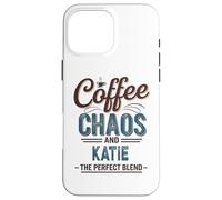 Custodia per iPhone 16 Pro Max Katie Personalized Cute Coffee Girls Katie Name