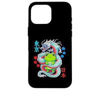 Custodia per iPhone 16 Pro Max Kawaii Anime Rana Rospo Protetto Da Drago Giapponese