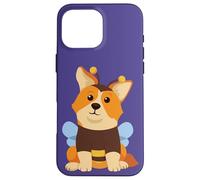 Custodia per iPhone 16 Pro Max Kawaii Corgi Bee In Un Divertente Pet Costume Cucciolo Cane Corgi