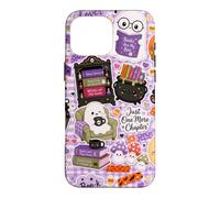Custodia per iPhone 16 Pro Max Kawaii Halloween Ghost Cute Spooky Book Lover Boo Season