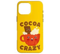 Custodia per iPhone 16 Pro Max Kawaii Hot Cocoa Crazy Chocolate Drink Amante