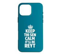 Custodia per iPhone 16 Pro Max Keep Calm the Yorkshire Way Testo bianco