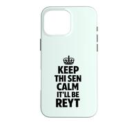 Custodia per iPhone 16 Pro Max Keep Calm the Yorkshire Way Testo nero