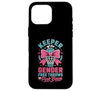Custodia per iPhone 16 Pro Max Keeper of The Gender Reveal Free Throws or Pink Bows Party