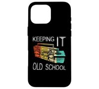 Custodia per iPhone 16 Pro Max Keeping It Old School - Retro Boombox 80s 90s Hip Hop Music