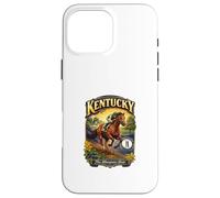 Custodia per iPhone 16 Pro Max Kentucky The Bluegrass State Flag Purosangue Verga d'oro