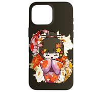 Custodia per iPhone 16 Pro Max Kokeshi Doll Koi Fish Giapponese Estetica Amante