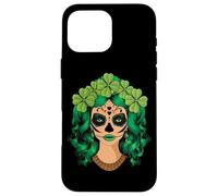 Custodia per iPhone 16 Pro Max La Calavera Muertos Saint Paddy Trifoglio San Patrizio