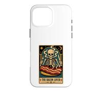 Custodia per iPhone 16 Pro Max La carta dei tarocchi dello scheletro degli amanti del bacon