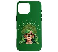 Custodia per iPhone 16 Pro Max La Catrina Muertos Saint Paddy Trifoglio San Patrizio