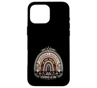 Custodia per iPhone 16 Pro Max La consapevolezza del Parkinson Boho Rainbow Combattiamo insieme