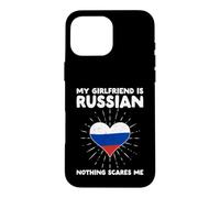 Custodia per iPhone 16 Pro Max La mia ragazza è russa nulla mi spaventa - Russia Heart