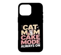 Custodia per iPhone 16 Pro Max La modalità Cat Mom Cake è sempre attiva Sweet Lover