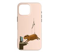 Custodia per iPhone 16 Pro Max LA SPIA CAPYBARA PIÙ FREDDA IN RAGGIA