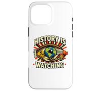 Custodia per iPhone 16 Pro Max La storia sta guardando la protesta dell'occhio del tempo