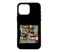Custodia per iPhone 16 Pro Max La sua grazia mi trova Christian Faith Collage