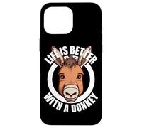 Custodia per iPhone 16 Pro Max La vita dell'amante degli asini è migliore con un asino divertente